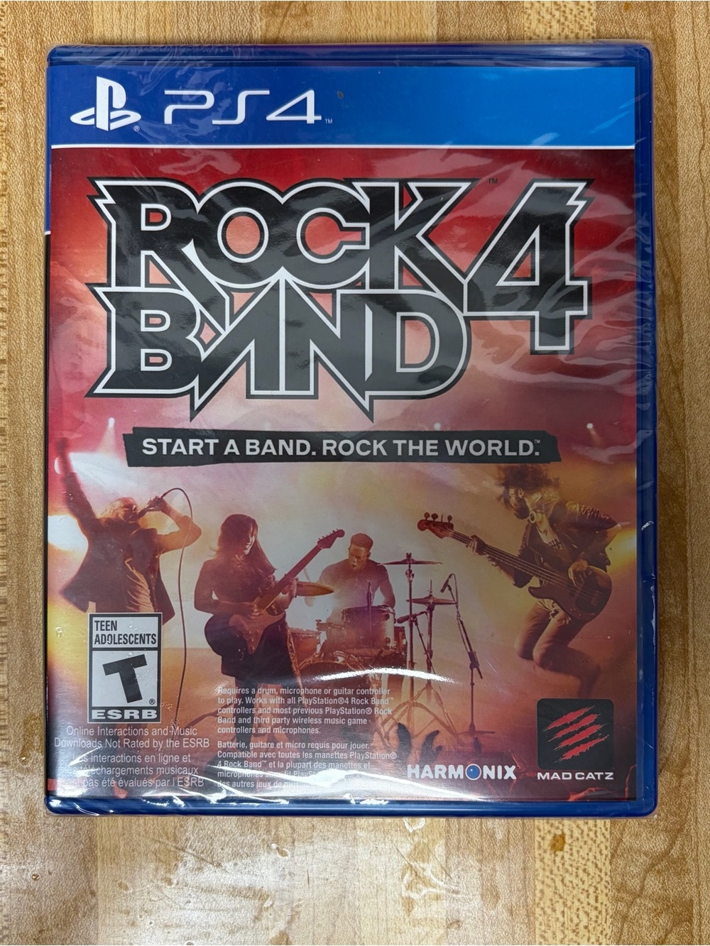 Sony PS4 Rock Band 4 Video Game - Red and Orange Cover Art